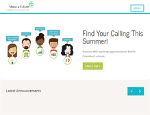 Tablet Screenshot of makeafuture.ca